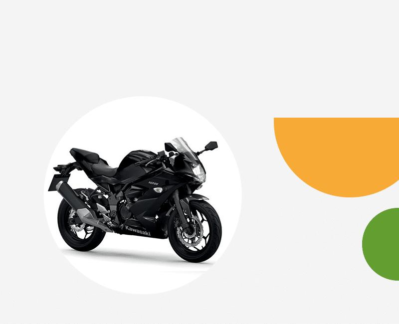 moto kawasaki ninja 125 noire