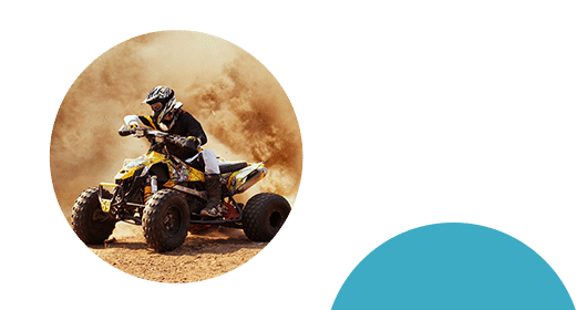 quad dans le désert